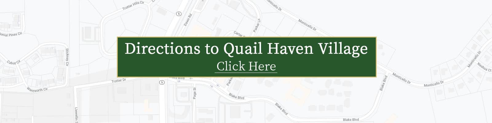 Directions to Quail Haven Village in Pinehurst NC