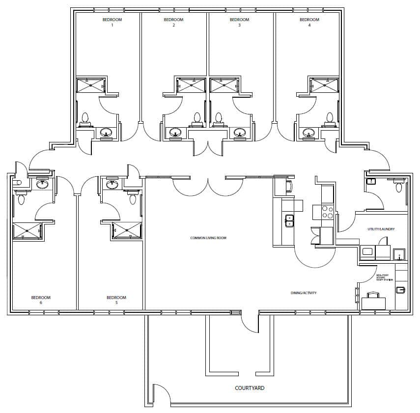 Cardinal Floor Plan in Quail Haven Assisted Living Facility