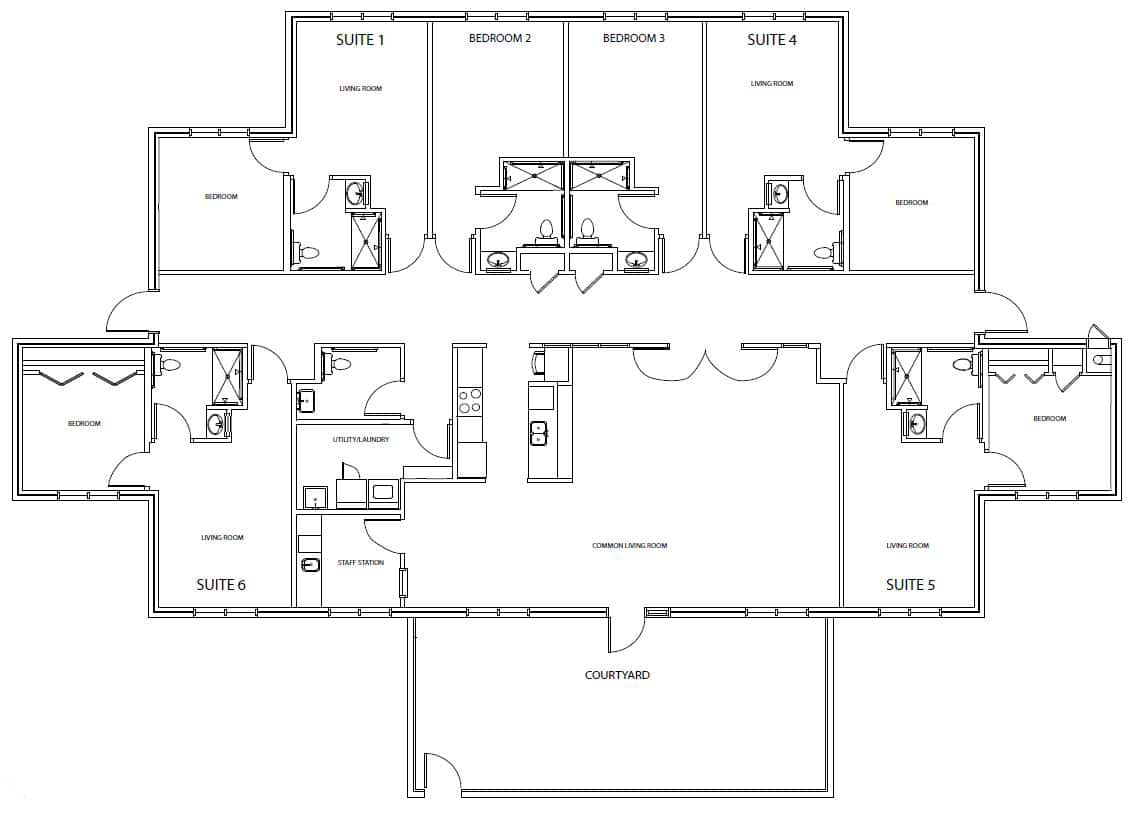 Rosemary Floor Plan for Assisted Living in Pinehurst North Carolina