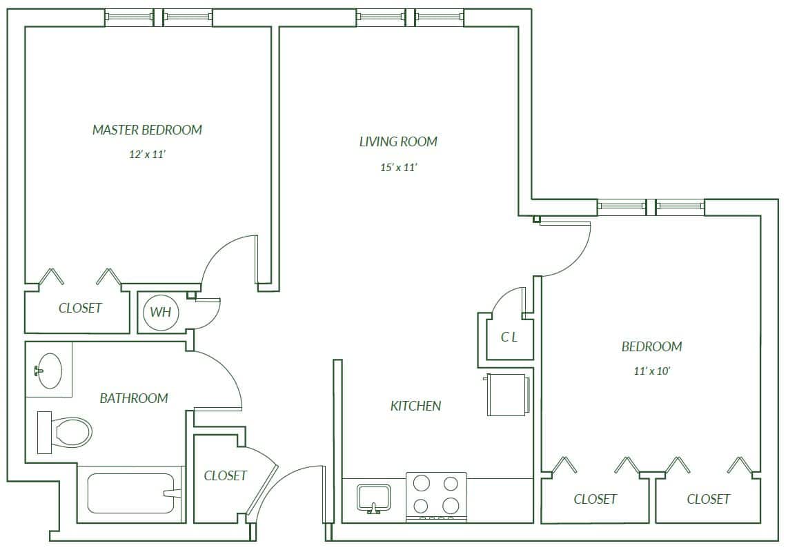 Pinehurst NC Independent Living Holly Floor Plan