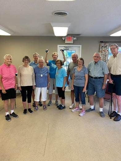 Start Day with Exercise Group Photo