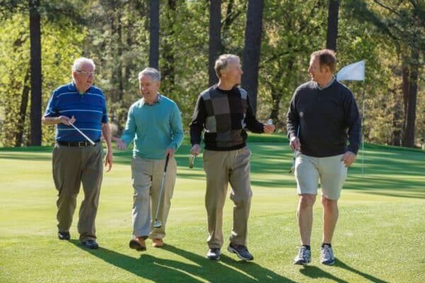 4 Senior Men on Golf Course