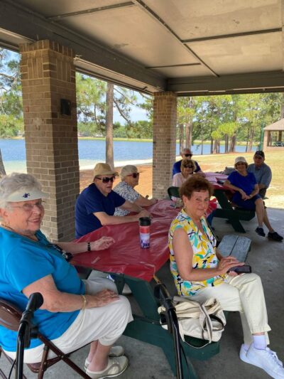 seniors picnic by the lakes